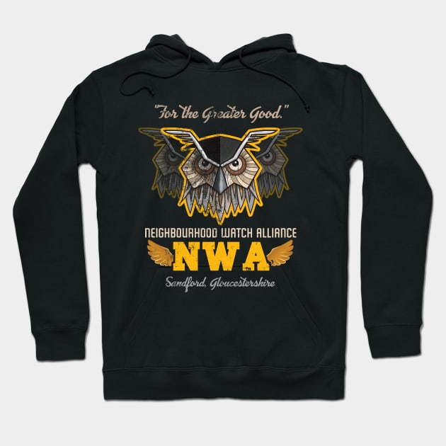 NWA - Neigbourhood Watch Alliance, distressed Hoodie by hauntedjack